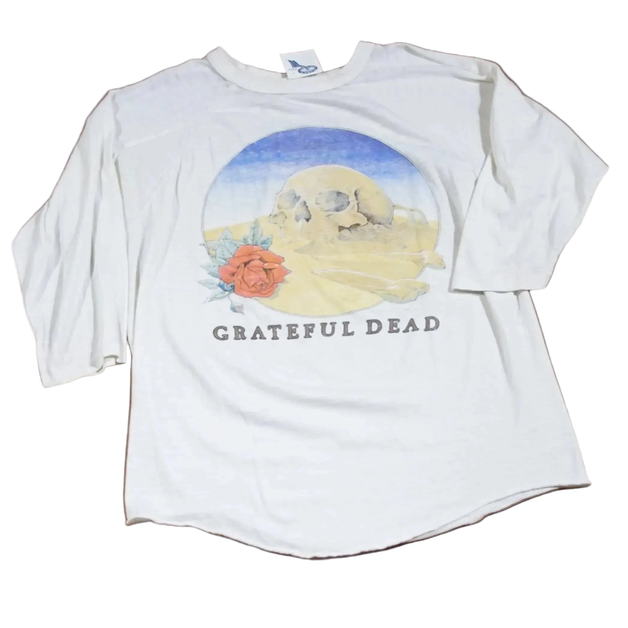 Grateful Dead 1980 European Tour Shirt | Sz Large | Vtg 80s Raglan
