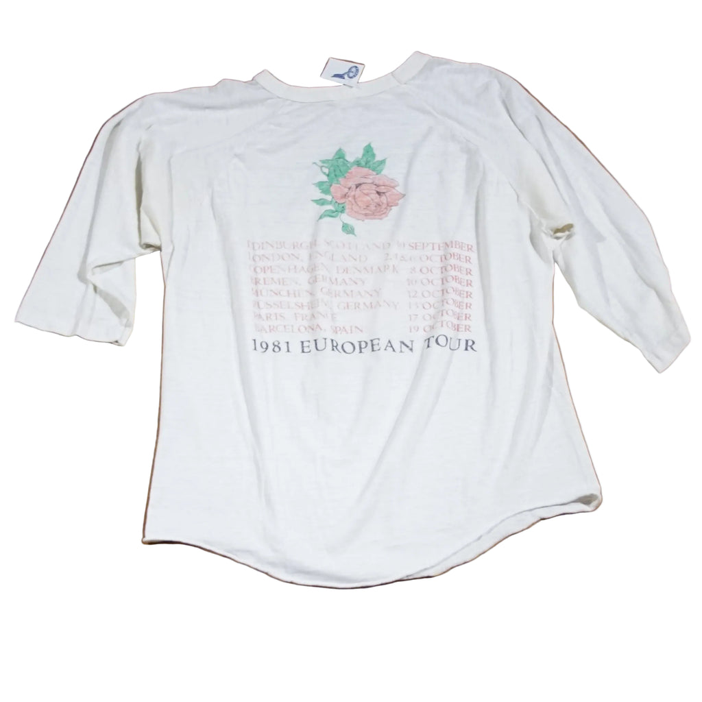 Grateful Dead 1980 European Tour Shirt | Sz Large | Vtg 80s Raglan